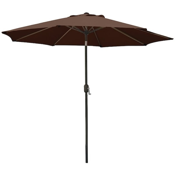 Seasonal Trends Crank Umbrella, 929 in H, 1079 in W Canopy, 1079 in L Canopy, Round Canopy, Steel Frame - 60037