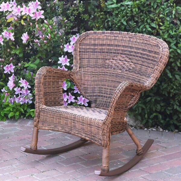 Propation Windsor Resin Wicker Rocker Chair, Honey - PR2436920