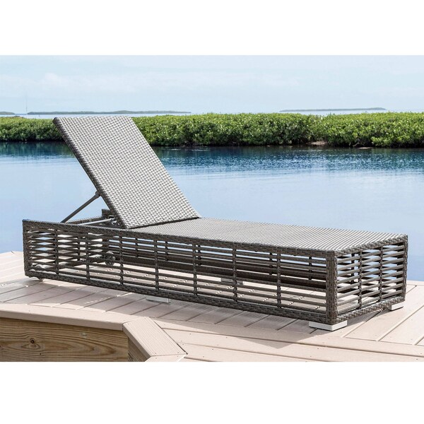 Panama Jack Outdoor Panama Jack Graphite Chaise Lounge W/Wheels - PJO-1601-GRY-CL