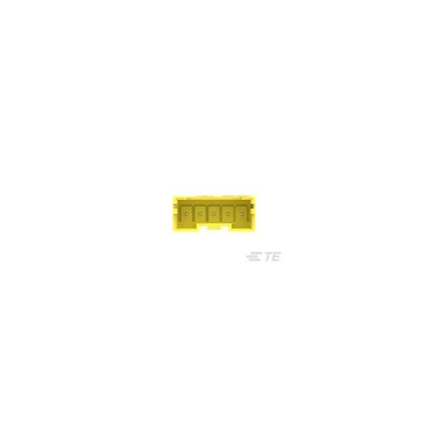 Te Connectivity Board Connector, 5 Contact(S), 1 Row(S), Male, Straight, Solder Terminal, Yellow Insulator - 4-2299683-5