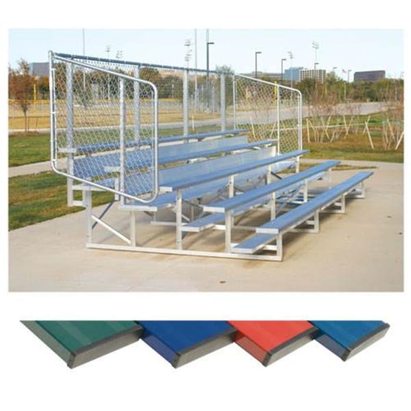 Powerhouse 5 Row 21 ft. Powder Coated Bleachers - Blue - PO3195864