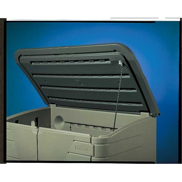 Rubbermaid Commercial 32 cu ft Resin Horizontal Outdoor Storage Shed, Sandstone - FG374701OLVSS