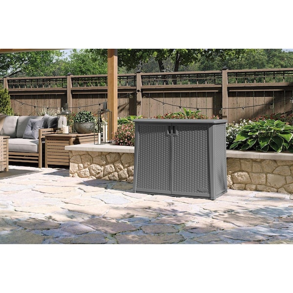 Suncast Suncast 4 ft. x 2 ft. Resin Standard Modern 2-Door Cabinet with Floor Kit - BMOC4100CG
