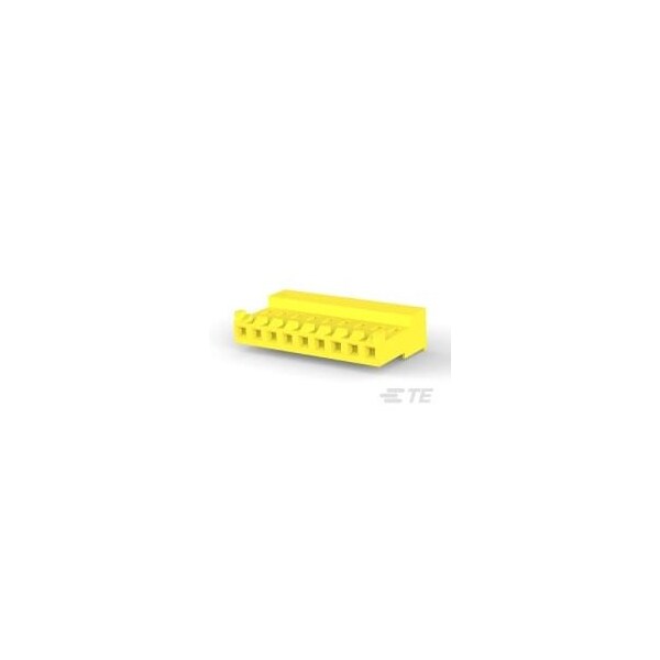 Te Connectivity Board Connector, 9 Contact(S), 1 Row(S), Female, 0.156 Inch Pitch, Idc Terminal, Locking, Yellow - 3-643818-9
