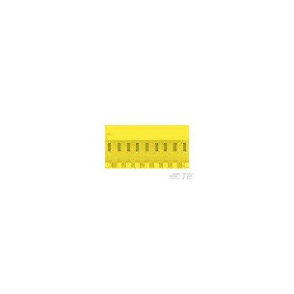 Te Connectivity Board Connector, 9 Contact(S), 1 Row(S), Female, 0.156 Inch Pitch, Idc Terminal, Locking, Yellow - 3-643818-9