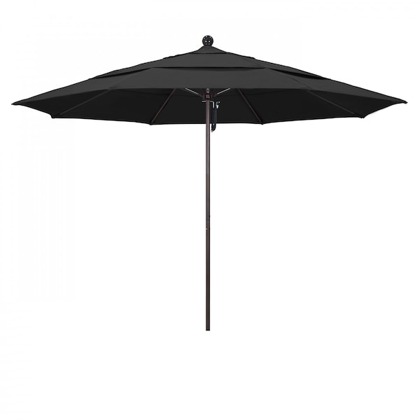 California Umbrella Patio Umbrella, Octagon, 107" H, Pacifica Fabric, Black - 194061001516