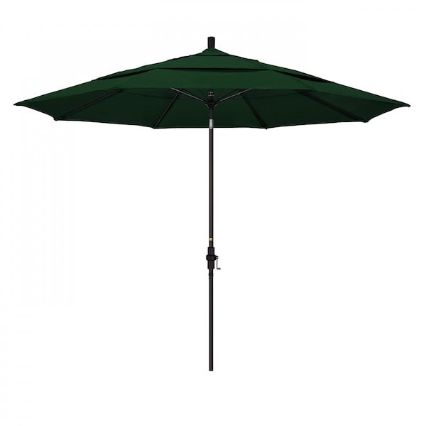 California Umbrella Patio Umbrella, Octagon, 109.5" H, Olefin Fabric, Hunter Green - 194061020968