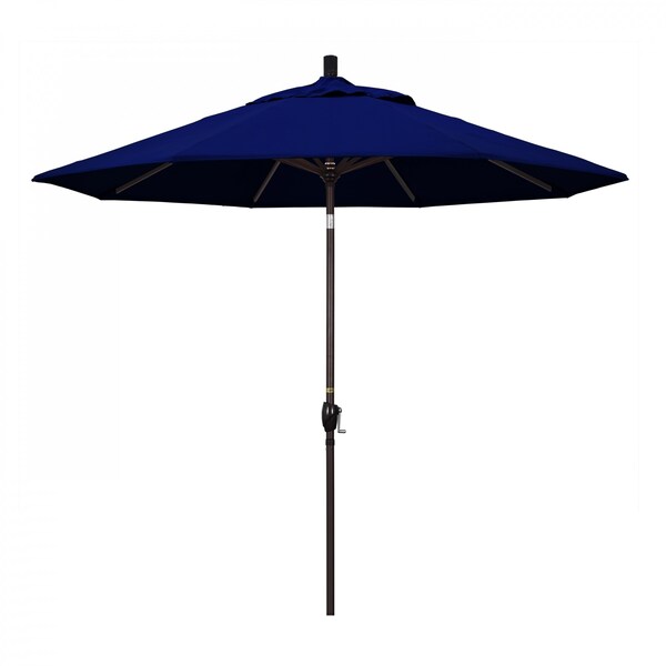 California Umbrella Patio Umbrella, Octagon, 101" H, Sunbrella Fabric, True Blue - 194061033173