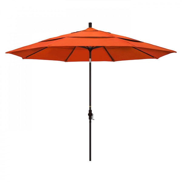 California Umbrella Patio Umbrella, Octagon, 110.5" H, Sunbrella Fabric, Melon - 194061013724