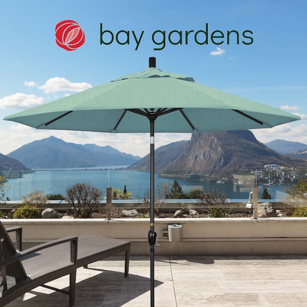 California Umbrella Patio Umbrella, Octagon, 101" H, Sunbrella Fabric, Spa - 194061034781