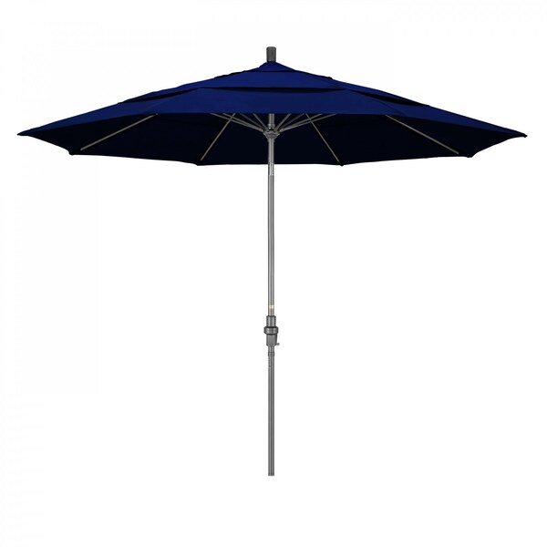 California Umbrella Patio Umbrella, Octagon, 109.5" H, Sunbrella Fabric, True Blue - 194061020012