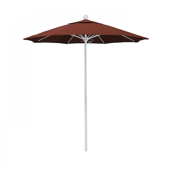 California Umbrella Patio Umbrella, Octagon, 96" H, Sunbrella Fabric, Terracotta - 194061004715