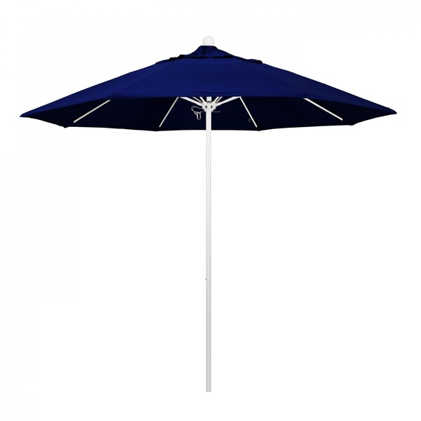 California Umbrella Patio Umbrella, Octagon, 103" H, Sunbrella Fabric, True Blue - 194061007464