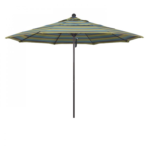 California Umbrella Patio Umbrella, Octagon, 107" H, Sunbrella Fabric, Astoria Lagoon - 194061001240