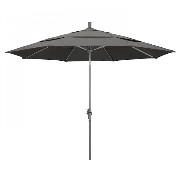 California Umbrella Patio Umbrella, Octagon, 110.5" H, Sunbrella Fabric, Charcoal - 194061012796