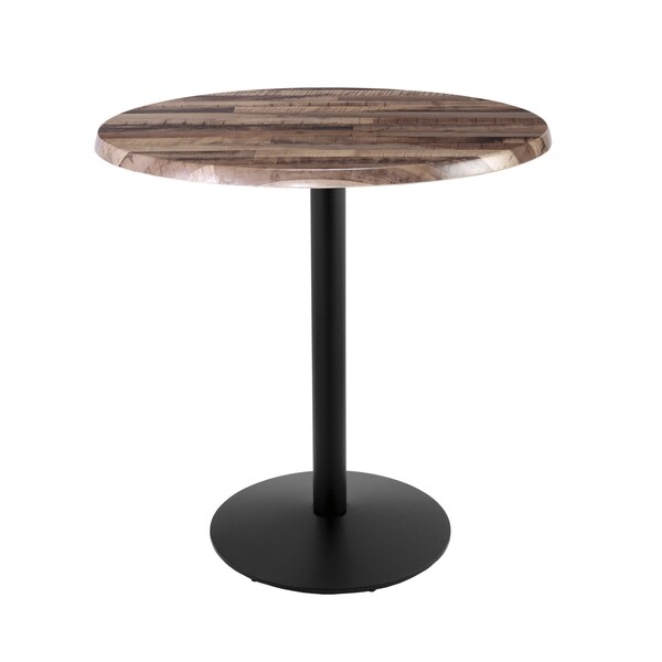 Holland Bar Stool Co 42" Tall In/Outdoor All-Season Table, 36" dia. Rustic Top - OD214-2242BWOD36RRUSTIC