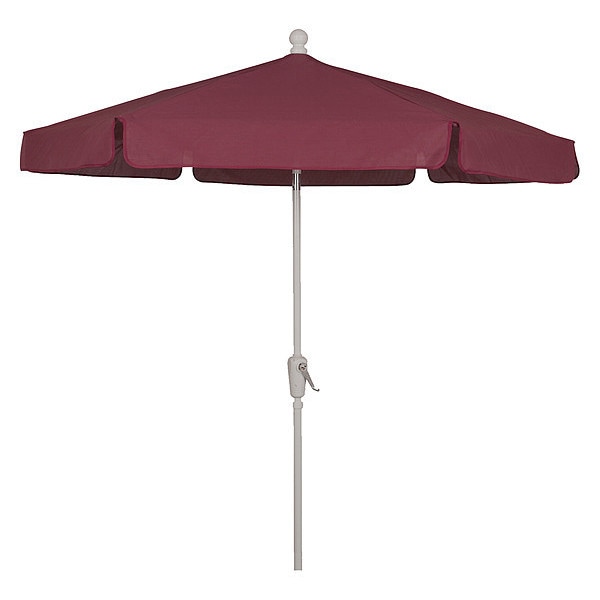 Fiberbuilt Garden Umbrella Crank White, Burgundy, 7.5 ft. - 7GCRW-BURGUNDY