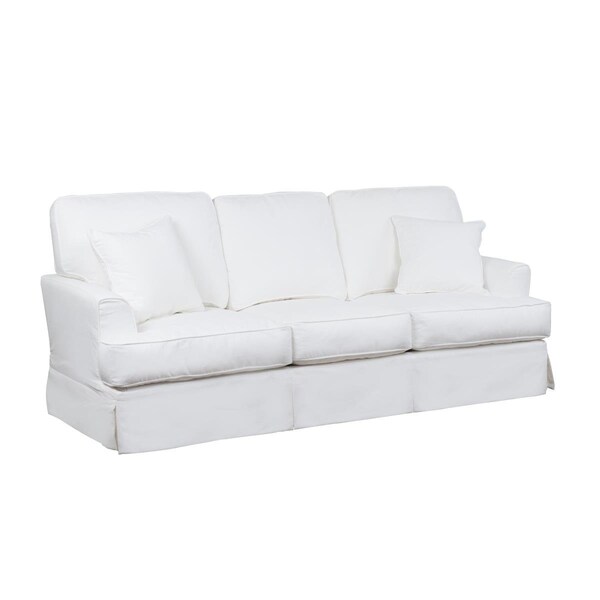 Sunset Trading Sunset Trading SU-78341-81 Ariana Slipcovered Sleeper Sofa  Performance White - SU-78341-81