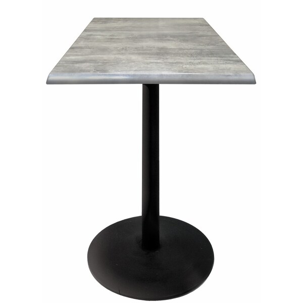 Holland Bar Stool Co 36" Tall In/Outdoor All-Season Table, 36" x 36" Square Greystone Top - OD214-2236BWOD36SQGRYSTN