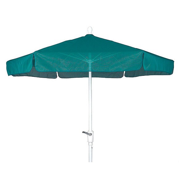 Fiberbuilt Garden Umbrella Crank White, Green, 7.5 ft. - 7GCRW-FOREST GREEN