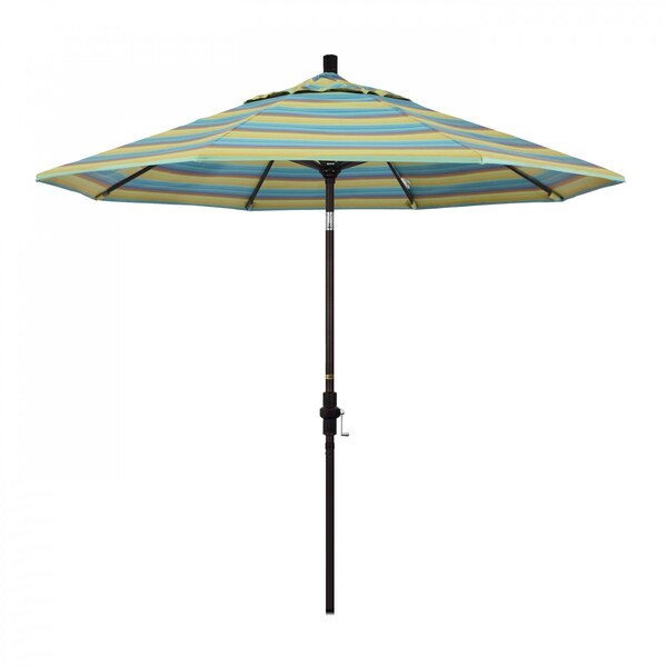 California Umbrella Patio Umbrella, Octagon, 102.38" H, Sunbrella Fabric, Astoria Lagoon - 194061017364