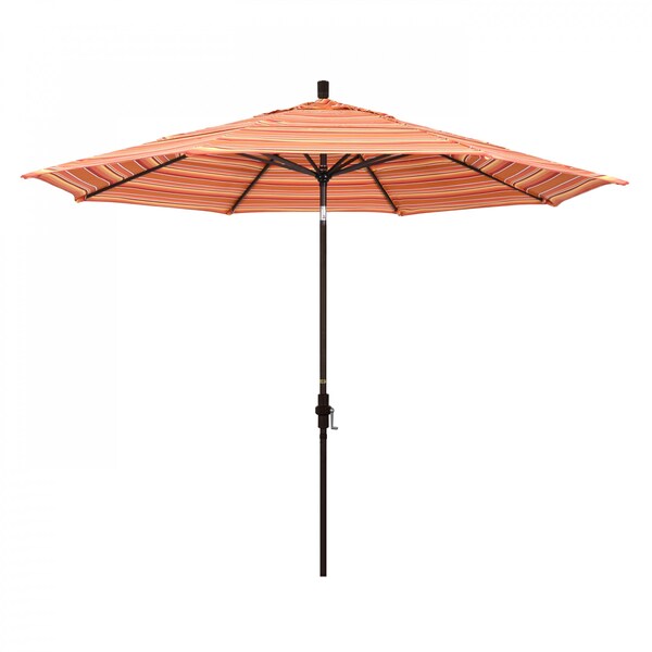 California Umbrella Patio Umbrella, Octagon, 110.5" H, Sunbrella Fabric, Dolce Mango - 194061013908