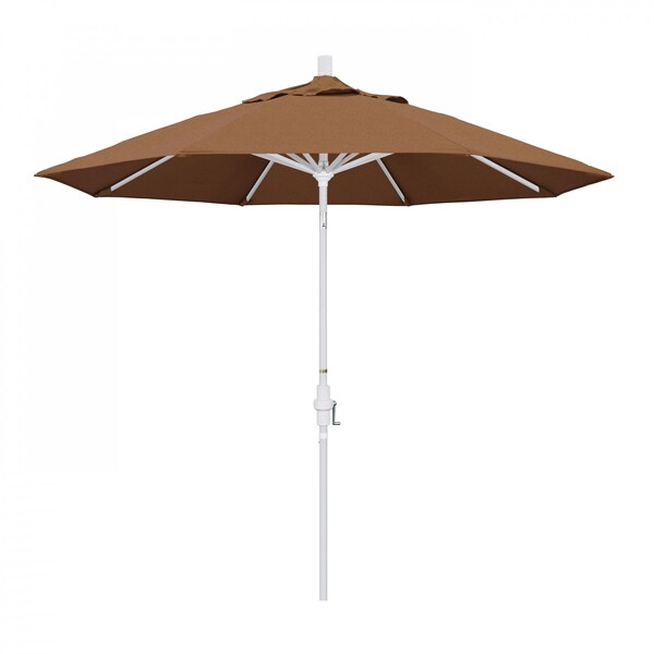 California Umbrella Patio Umbrella, Octagon, 102.38" H, Sunbrella Fabric, Teak - 194061018194