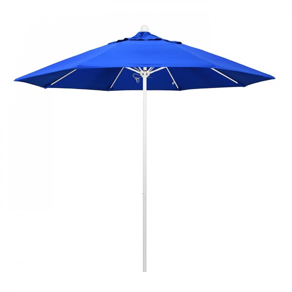 California Umbrella Patio Umbrella, Octagon, 103" H, Sunbrella Fabric, Pacific Blue - 194061007174