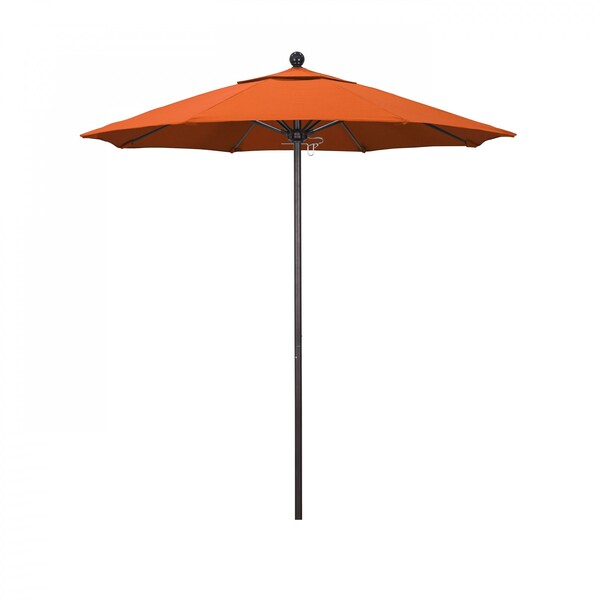 California Umbrella Patio Umbrella, Octagon, 96" H, Sunbrella Fabric, Melon - 194061003770