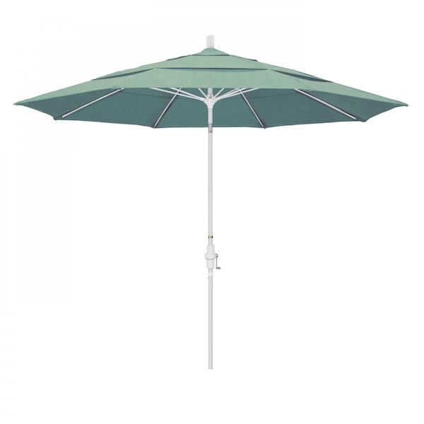 California Umbrella Patio Umbrella, Octagon, 109.5" H, Sunbrella Fabric, Spa - 194061021507