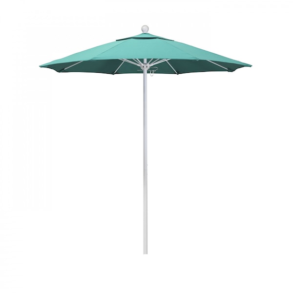 California Umbrella Patio Umbrella, Octagon, 96" H, Sunbrella Fabric, Aruba - 194061004647