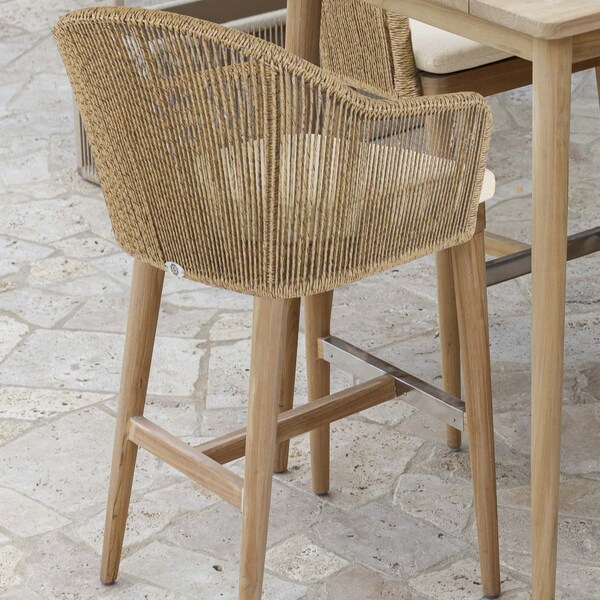Skyline Design Calixto Barstool with Sunbrella Cushion - 24116-NTH-CUSH