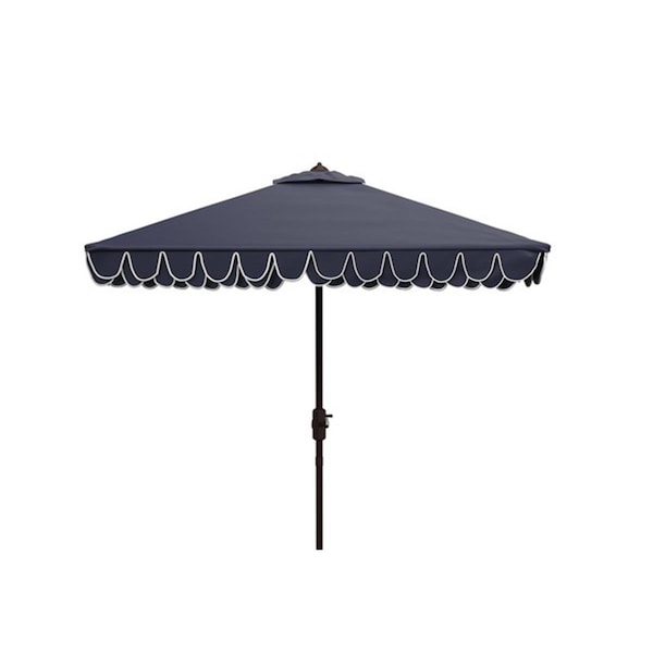 Safavieh 7.5 ft. Elegant Square Umbrella Navy & White - PAT8406A