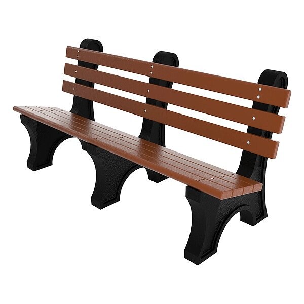 Ultrasite Outdoor Bench, 72 in L, Brown - PB 6BROCPAE
