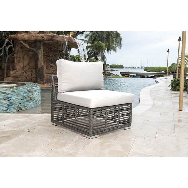 Panama Jack Outdoor Panama Jack Graphite Modular Armless Chair with Cushions - PJO-1601-GRY-A