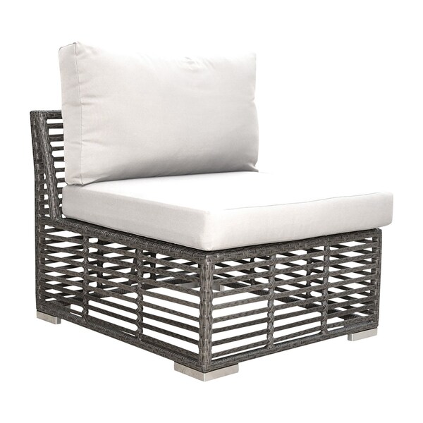 Panama Jack Outdoor Panama Jack Graphite Modular Armless Chair with Cushions - PJO-1601-GRY-A
