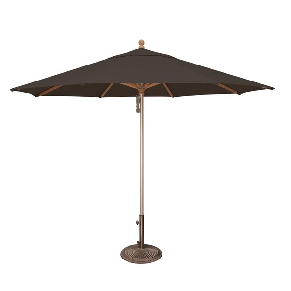 Simply Shade SimplyShade  Ibiza 11 ft. Solefin Wood &  Aluminum Umbrella  Black - SSUWA811SS-D2408