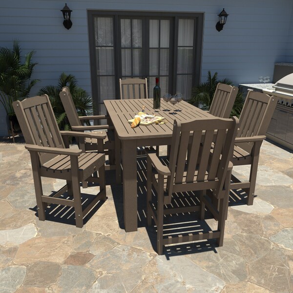 Highwood Usa Lehigh 7pc Rectangular Counter Height Dining Set 72 x 42 - AD-ST7LH2CO4BA-WBR