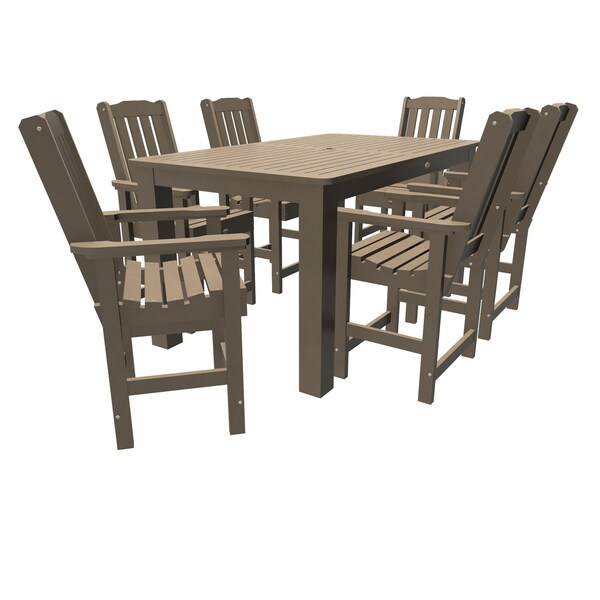 Highwood Usa Lehigh 7pc Rectangular Counter Height Dining Set 72 x 42 - AD-ST7LH2CO4BA-WBR