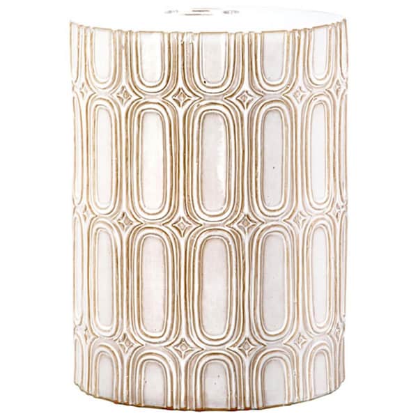 Safavieh Melody Garden Stool- Cream - 16 x 12 x 12 in. - ACS4529B