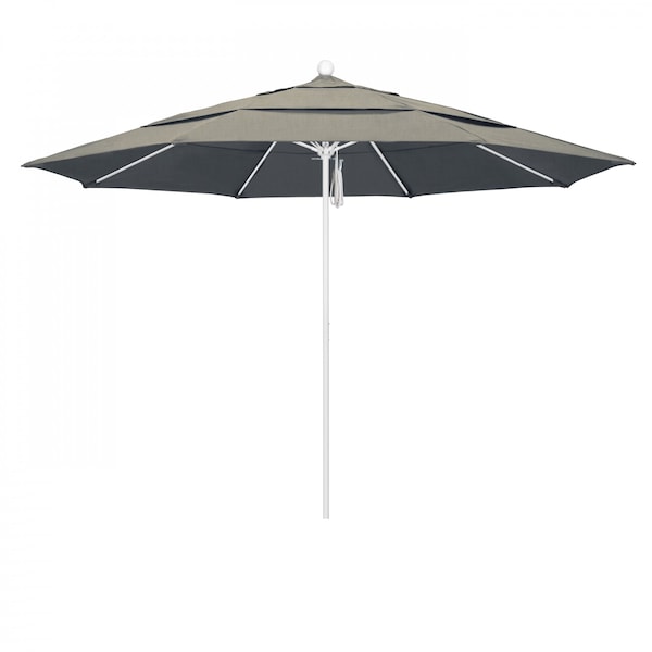 California Umbrella Patio Umbrella, Octagon, 107" H, Sunbrella Fabric, Spectrum Dove - 194061001707