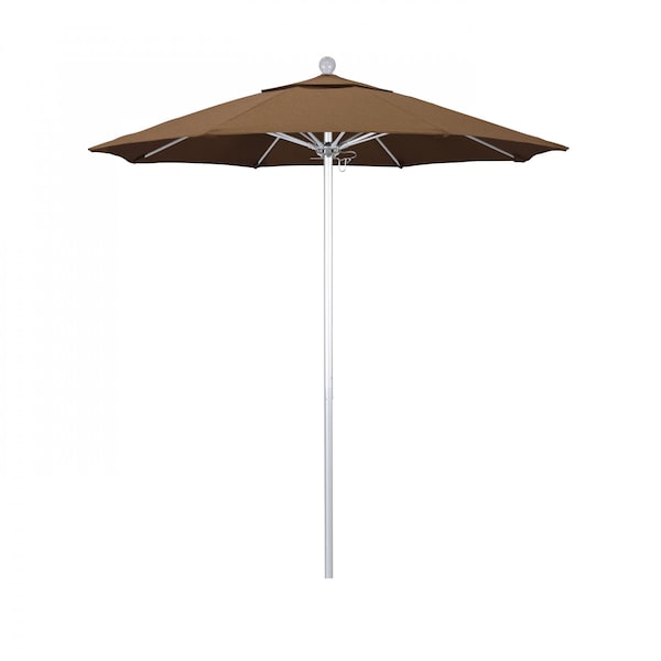 California Umbrella Patio Umbrella, Octagon, 96" H, Sunbrella Fabric, Teak - 194061003060