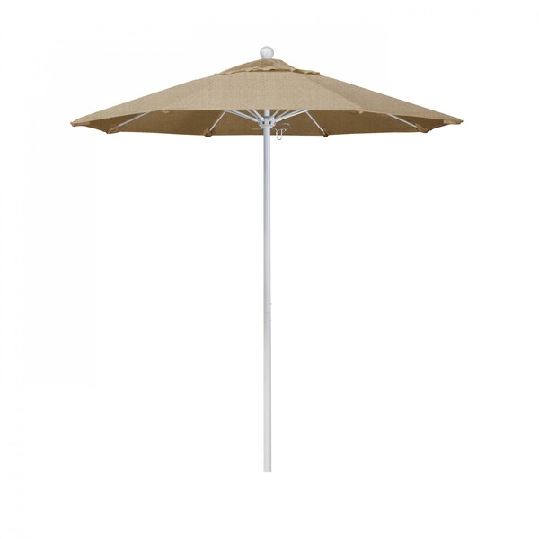 California Umbrella Patio Umbrella, Octagon, 96" H, Sunbrella Fabric, Linen Sesame - 194061004906