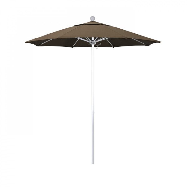 California Umbrella Patio Umbrella, Octagon, 96" H, Sunbrella Fabric, Cocoa - 194061002957