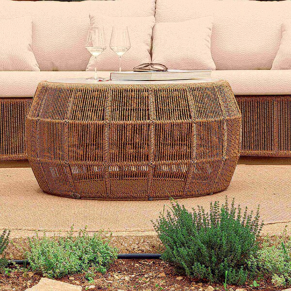 Skyline Design Calixto Coffee Table with Glass - 24214-NTH-GL