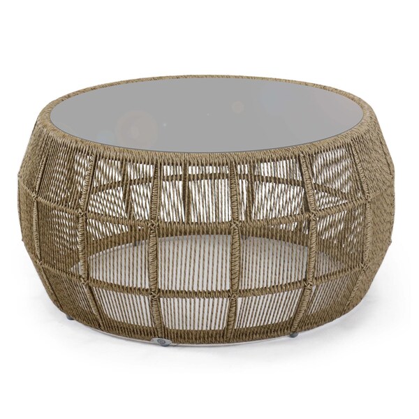 Skyline Design Calixto Coffee Table with Glass - 24214-NTH-GL