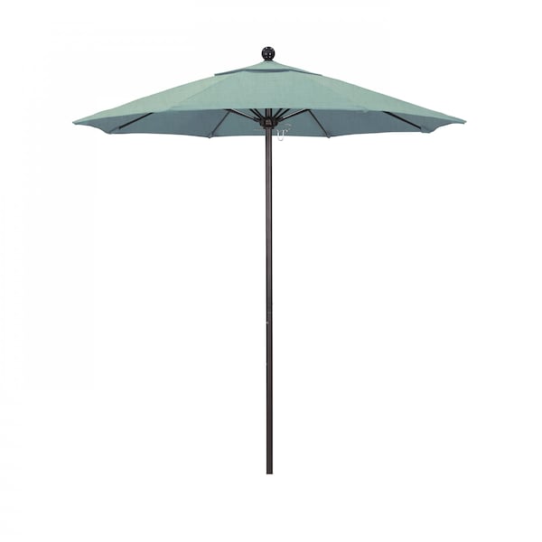 California Umbrella Patio Umbrella, Octagon, 96" H, Sunbrella Fabric, Spa - 194061003756