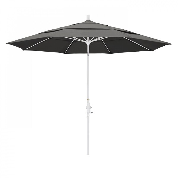California Umbrella Patio Umbrella, Octagon, 109.5" H, Sunbrella Fabric, Charcoal - 194061021439