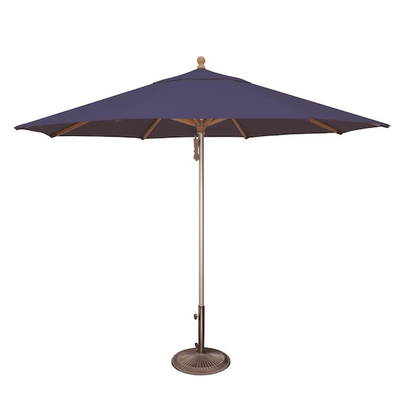 Simply Shade SimplyShade  Ibiza 11 ft. Solefin Wood &  Aluminum Umbrella  Navy - SSUWA811SS-D2406