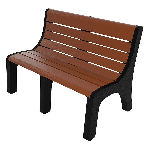 Ultrasite Outdoor Bench, 48 in L, Brown - PB 4BRONEW